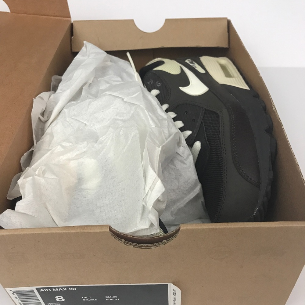Nike air max 90 brown cream canvas size 8 men's - Picture 8 of 8